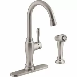 In Stock Hardwarestore Delivery Arsdale Single-Handle Standard Kitchen Faucet With Swing Spout And Sidespray In Oil-Rubbed Bronze -Bath and Faucet shop cbdec88c987f8e89e6177b8a85c3bb4f 1800x1800