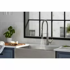 In Stock Hardwarestore Delivery Simplice Single-Handle Pull-Down Sprayer Kitchen Faucet In Vibrant Stainless -Bath and Faucet shop cd4c577187028e00f7a81fe7d2f481fb e4c0bff5 d2b6 4b10 bfe2 0879e55d0324 1800x1800