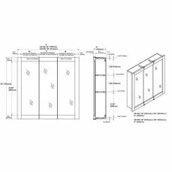 In Stock Hardwarestore Delivery Ventura 36 In. W X 30 In. H X 6 In. D Framed Tri-View Surface-Mount Bathroom Medicine Cabinet In Espresso 15 In Stock Hardwarestore Delivery Ventura 36 In. W X 30 In. H X 6 In. D Framed Tri-View Surface-Mount Bathroom Medicine Cabinet In Espresso -Bath and Faucet shop ce3e6bfbe2a3769cc9922afb03e653e2 1800x1800