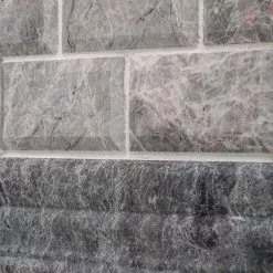 Jeffrey Court Tundra Grey 2 X 4 Beveled 10 In. X 11.875 In. X 10 Mm Interlocking Polished Marble Mosaic Tile -Bath and Faucet shop cec5674f1ff47542361eb0de0b740699 1800x1800