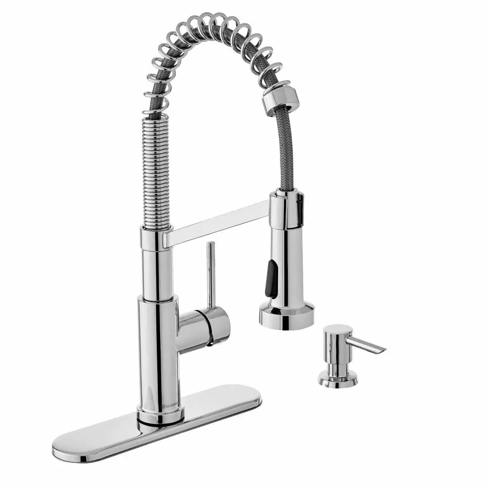 In Stock Hardwarestore Delivery Gage Single-Handle Spring Neck Pull-Down Kitchen Faucet With TurboSpray, FastMount, Soap Dispenser In Stainless Steel 5 In Stock Hardwarestore Delivery Gage Single-Handle Spring Neck Pull-Down Kitchen Faucet With TurboSpray, FastMount, Soap Dispenser In Stainless Steel - Image 3