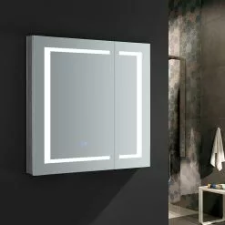In Stock Hardwarestore Delivery Spazio 30 In. W X 30 In. H Recessed Or Surface Mount Medicine Cabinet With LED Lighting And Mirror Defogger 27 In Stock Hardwarestore Delivery Spazio 30 In. W X 30 In. H Recessed Or Surface Mount Medicine Cabinet With LED Lighting And Mirror Defogger -Bath and Faucet shop cf2e0567f7e18c67cbd2da9ff8fc4171 1800x1800