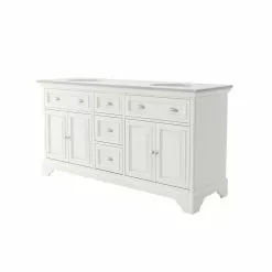 In Stock Hardwarestore Delivery Sadie 67 In. W X 21.5 In. D Vanity In Matte Pearl With Marble Vanity Top In Natural White With White Sink -Bath and Faucet shop cf409fb0b2553d8063ca9a8cbfb2df27 1800x1800