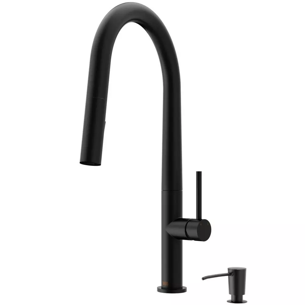 In Stock Hardwarestore Delivery Greenwich Single-Handle Pull-Down Sprayer Kitchen Faucet With Soap Dispenser In Matte Gold 4 In Stock Hardwarestore Delivery Greenwich Single-Handle Pull-Down Sprayer Kitchen Faucet With Soap Dispenser In Matte Gold - Image 2