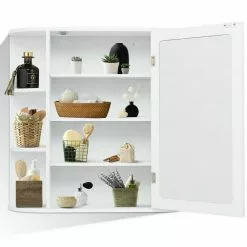 In Stock Hardwarestore Delivery 6.5 In. X 25 In. X 26 In. White Multipurpose Wall Surface Mount Bathroom Storage Medicine Cabinet With Mirror -Bath and Faucet shop d0a2fcc9bc2a6af4287afbec72ac88cf 1800x1800