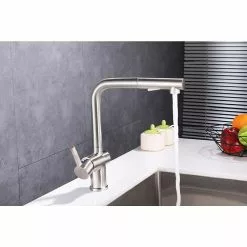 In Stock Hardwarestore Delivery Single-Handle Pull Out Sprayer Kitchen Faucet In Polished Chrome -Bath and Faucet shop d0e0a244b9e71f66da6aba91dcc7b1f3 1800x1800