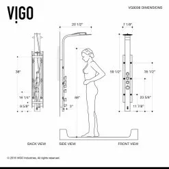 In Stock Hardwarestore Delivery Mateo 59.5 In. 6-Jet High Pressure Shower Panel System With Rainhead Fixed Handheld Dual Shower In Stainless Steel -Bath and Faucet shop d26cde97626a2c47f56f6fef4d647c76 1800x1800