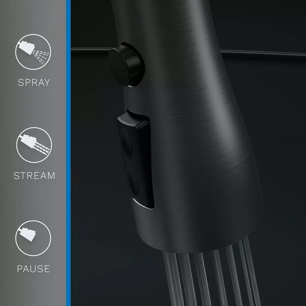 In Stock Hardwarestore Delivery Motion Activated Single-Handle Pull-Down Sprayer Kitchen Faucet In Matte Black 8 In Stock Hardwarestore Delivery Motion Activated Single-Handle Pull-Down Sprayer Kitchen Faucet In Matte Black - Image 6
