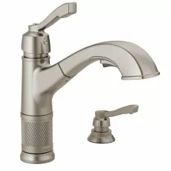 In Stock Hardwarestore Delivery Allentown Single-Handle Pull-Out Sprayer Kitchen Faucet With Soap Dispenser In Stainless -Bath and Faucet shop d37b1bee1baed879251fca3567acf870 1800x1800