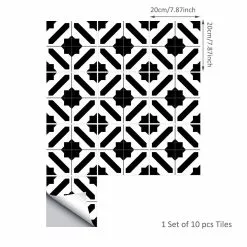 CUH 10Pcs Peel And Stick Backsplash Tile 3D Wall Tile Sticker Wallpaper Stickers For Kitchen Bathroom Backsplash Moroccan Style 15x15cm/20x20cm -Bath and Faucet shop d44ced22 2809 481a ad06 ff6ead24e07a.802818c61d5967c0fd8412e25784fbc4 1800x1800