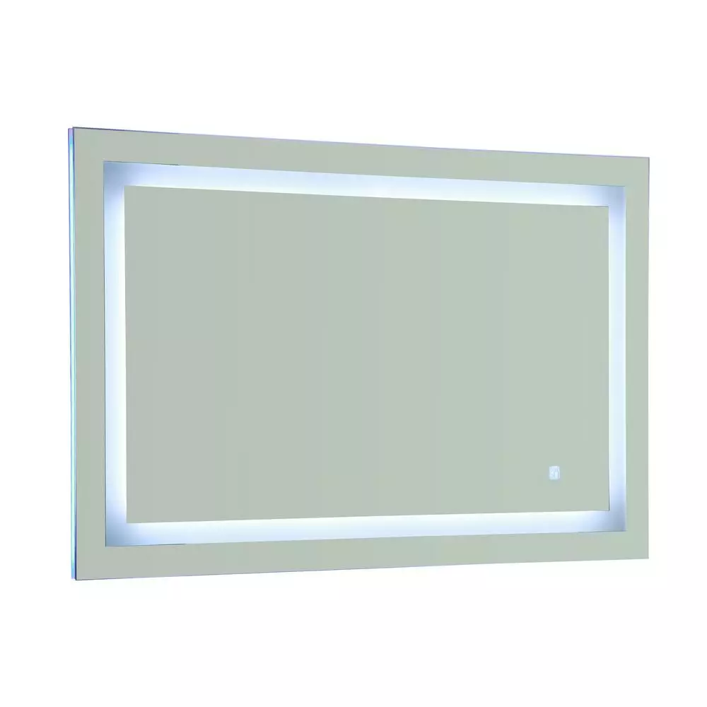 In Stock Hardwarestore Delivery 39.5 In X 28.5 In. White/Blue LED Lighted Mirror With Touch Sensor 3 In Stock Hardwarestore Delivery 39.5 In X 28.5 In. White/Blue LED Lighted Mirror With Touch Sensor