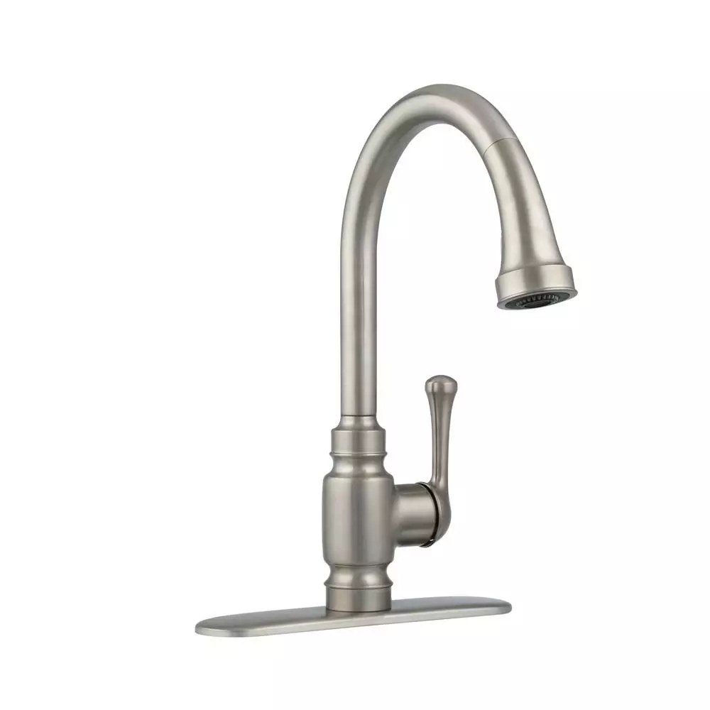 In Stock Hardwarestore Delivery Carmichael Single-Handle Pull-Down Sprayer Kitchen Faucet In Stainless Steel 4 In Stock Hardwarestore Delivery Carmichael Single-Handle Pull-Down Sprayer Kitchen Faucet In Stainless Steel - Image 2