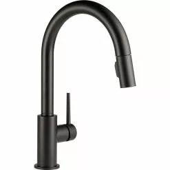 In Stock Hardwarestore Delivery Trinsic Single-Handle Pull-Down Sprayer Kitchen Faucet With MagnaTite Docking In Matte Black