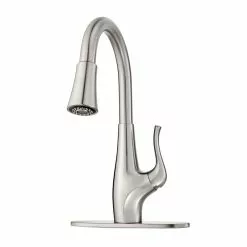 In Stock Hardwarestore Delivery Clarify Single-Handle Pull-Down Sprayer Kitchen Faucet With GE Filtration System In Stainless Steel -Bath and Faucet shop d8de8501de9d195f7b643af21d7a87cb 1800x1800