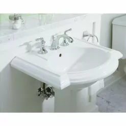 KOHLER Devonshire Vitreous China Pedestal Combo Bathroom Sink In White With Overflow Drain -Bath and Faucet shop d95ec2c2cf1138c2b07b3804ac773c53 1800x1800