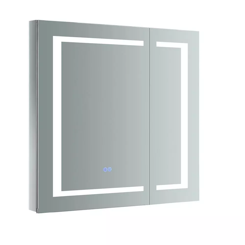 In Stock Hardwarestore Delivery Spazio 30 In. W X 30 In. H Recessed Or Surface Mount Medicine Cabinet With LED Lighting And Mirror Defogger 3 In Stock Hardwarestore Delivery Spazio 30 In. W X 30 In. H Recessed Or Surface Mount Medicine Cabinet With LED Lighting And Mirror Defogger