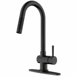 In Stock Hardwarestore Delivery Gramercy Single-Handle Pull-Down Sprayer Kitchen Faucet With Deck Plate In Matte Gold -Bath and Faucet shop d9db418bf8e73a9a71057a6bb22c1123 1800x1800
