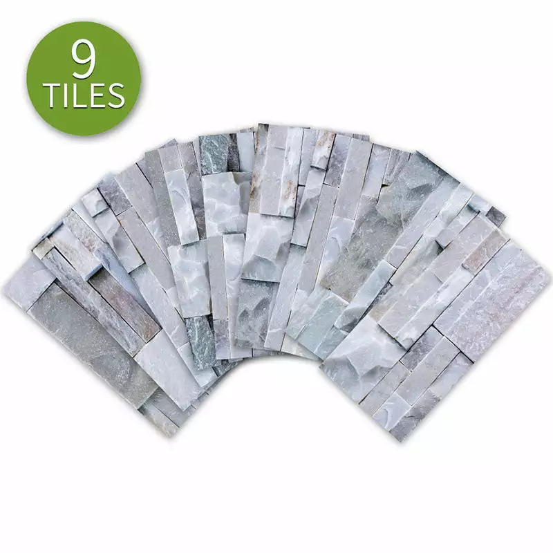 CUH 9pcs 3D Self Adhesive Kitchen Wall Tiles Bathroom Mosaic Tile Sticker 20*10cm 11 CUH 9pcs 3D Self Adhesive Kitchen Wall Tiles Bathroom Mosaic Tile Sticker 20*10cm - Image 9