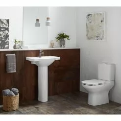 KOHLER Veer 24 In. Vitreous China Pedestal Sink Basin In White With Overflow Drain -Bath and Faucet shop da4482053f505d77a1e3cf7be3ede07f 1800x1800