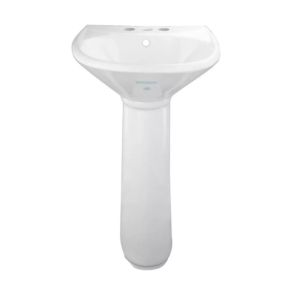 In Stock Hardwarestore Delivery Ondine 16 In. Small Pedestal Combo Bathroom Sink In White With Overflow 3 In Stock Hardwarestore Delivery Ondine 16 In. Small Pedestal Combo Bathroom Sink In White With Overflow