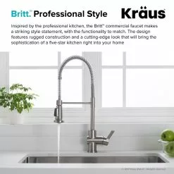 In Stock Hardwarestore Delivery Britt Single Handle Commercial Kitchen Faucet With Dual Function Sprayhead In All-Brite Spot Free Stainless Steel Finish -Bath and Faucet shop db1b567c1f1223ab81a9c1dc2d1bba55 1800x1800