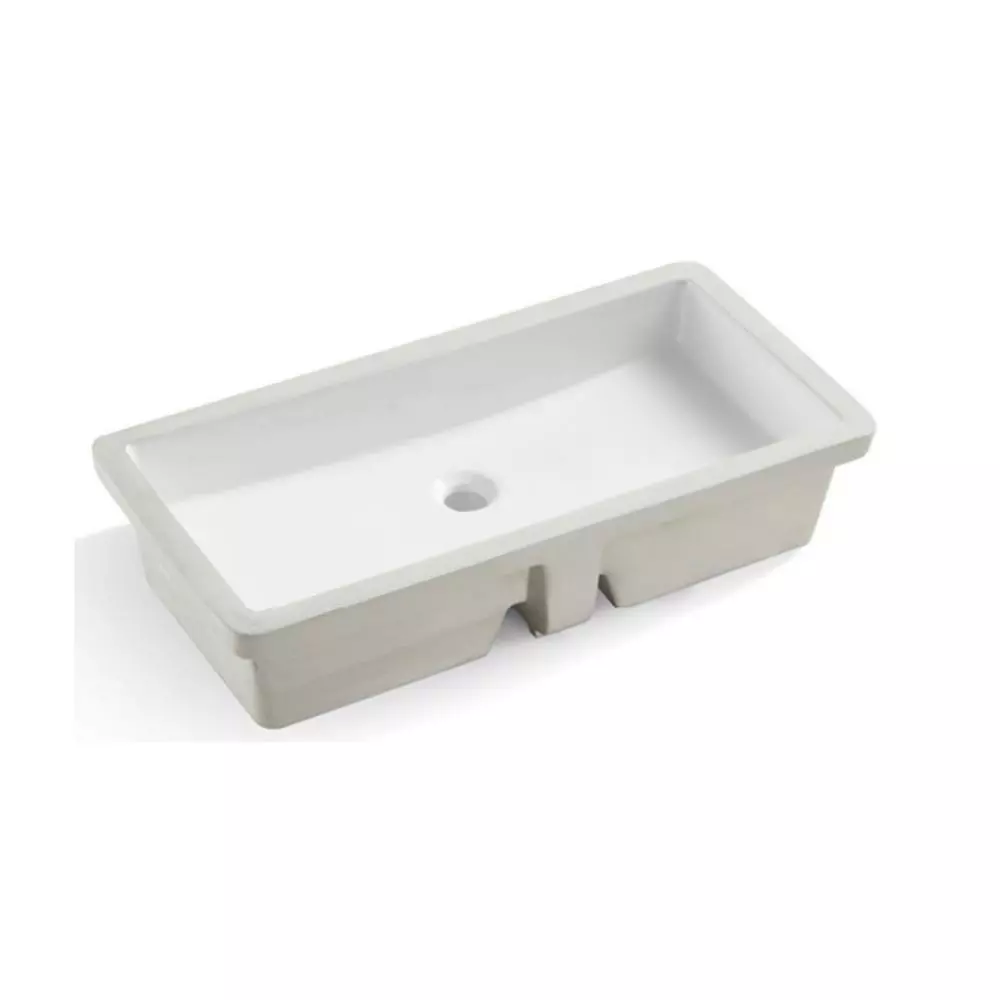 Kingsman Hardware 27-13/16 In. Rectangle Undermount Vitreous Glazed Ceramic Lavatory Vanity Bathroom Sink In Pure White 3 Kingsman Hardware 27-13/16 In. Rectangle Undermount Vitreous Glazed Ceramic Lavatory Vanity Bathroom Sink In Pure White