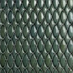 Bond Tile Divine Valor Deep Emerald 9 In. X 12 In. Glazed Ceramic Mosaic Tile (0.60 Sq. Ft.)