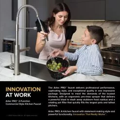 In Stock Hardwarestore Delivery Single-Handle Kitchen Faucet With Pre-Rinse Sprayer And Pot Filler In Spot Free Antique Champagne Bronze/Matte Black -Bath and Faucet shop dca3247c7e50d005e6089b57059798f9 1800x1800