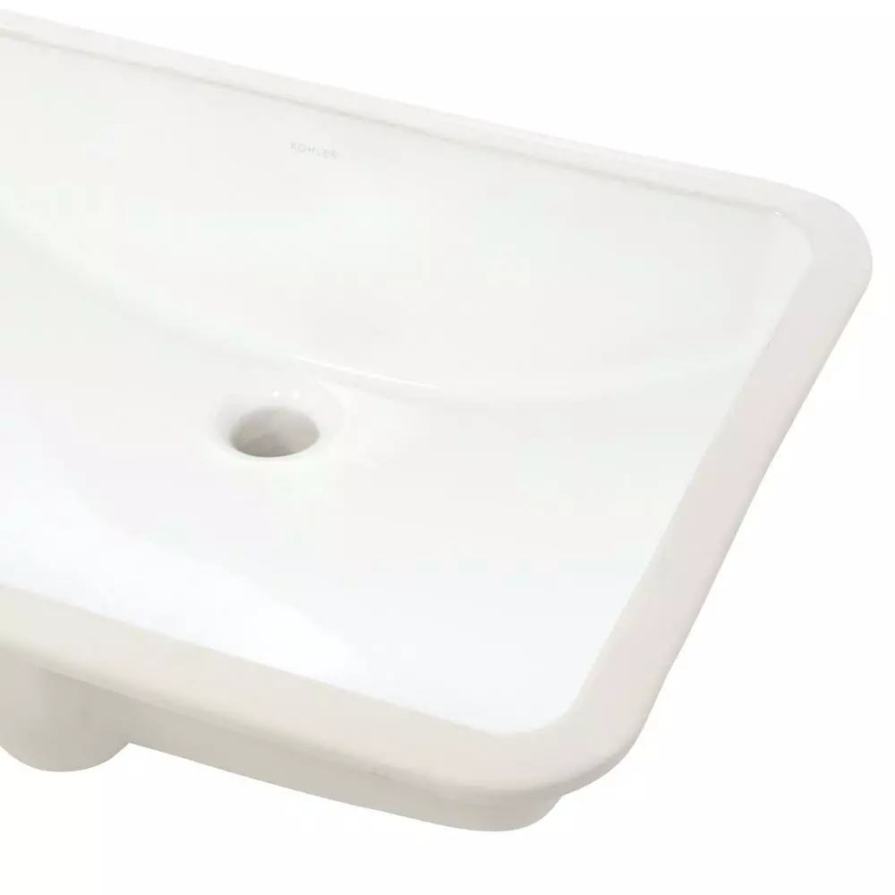 KOHLER Ladena 23-1/4 In. Undermount Bathroom Sink In White With Overflow Drain 10 KOHLER Ladena 23-1/4 In. Undermount Bathroom Sink In White With Overflow Drain - Image 8