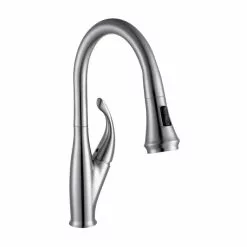 In Stock Hardwarestore Delivery 9.68 In. Single-Handle Pull-Down Sprayer Kitchen Faucet In Chrome