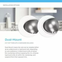 MR Direct Dual-Mount Bathroom Vessel Sink In Stainless Steel -Bath and Faucet shop ded4dc3b2b59b0b84a9ccc4dd88ceccd 1800x1800