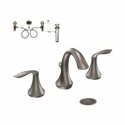 In Stock Hardwarestore Delivery Eva 8 In. Widespread 2-Handle Bathroom Faucet Trim Kit With Valve In Brushed Nickel -Bath and Faucet shop df576cf797a8a17645862c4c64b9633c 1800x1800