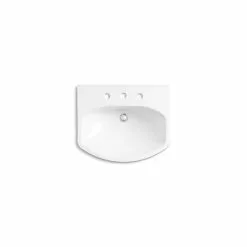 KOHLER Elmbrook 24 In. Pedestal Sink Basin In White With 8 In. Widespread Faucet Holes -Bath and Faucet shop df95a9a63c26c55f9ebf9c35b7668bc1 1800x1800