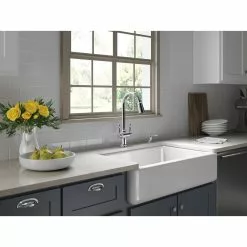 In Stock Hardwarestore Delivery Thierry Two Handle Pull-Down Sprayer Kitchen Faucet With Soap Dispenser In Polished Chrome -Bath and Faucet shop dfbf0c47cdd0035eff4afefe7cd6d35d 1800x1800