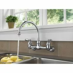 In Stock Hardwarestore Delivery Choice 2-Handle Wall Mount Kitchen Faucet In Chrome 11 In Stock Hardwarestore Delivery Choice 2-Handle Wall Mount Kitchen Faucet In Chrome -Bath and Faucet shop e06d15ba1e6db0d3954a195a52fc6e12 1800x1800