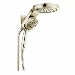 In Stock Hardwarestore Delivery HydroRain Two-in-One 5-Spray 6 In. Dual Wall Mount Fixed And Handheld H2Okinetic Shower Head In Stainless -Bath and Faucet shop e0a5a0690098c32f49e6a61d4c992281 1800x1800