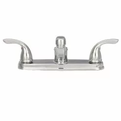 In Stock Hardwarestore Delivery Delton 2-Handle Standard Kitchen Faucet With Side Sprayer In Polished Chrome -Bath and Faucet shop e19ba6fa01de5590778db87abedd706a 1800x1800