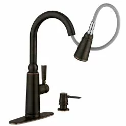 In Stock Hardwarestore Delivery Coretta Single-Handle Pull-Down Sprayer Kitchen Faucet With Reflex And Power Boost In Mediterranean Bronze -Bath and Faucet shop e1c884be2095a375284c914a22050344 1800x1800