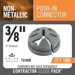 In Stock Hardwarestore Delivery 3/8 In. - 1/2 In. Knockout Non-Metallic Push-In Connector (100-Pack) -Bath and Faucet shop e25e84de68f3c1d804cc30fe52b7dd5b 1800x1800