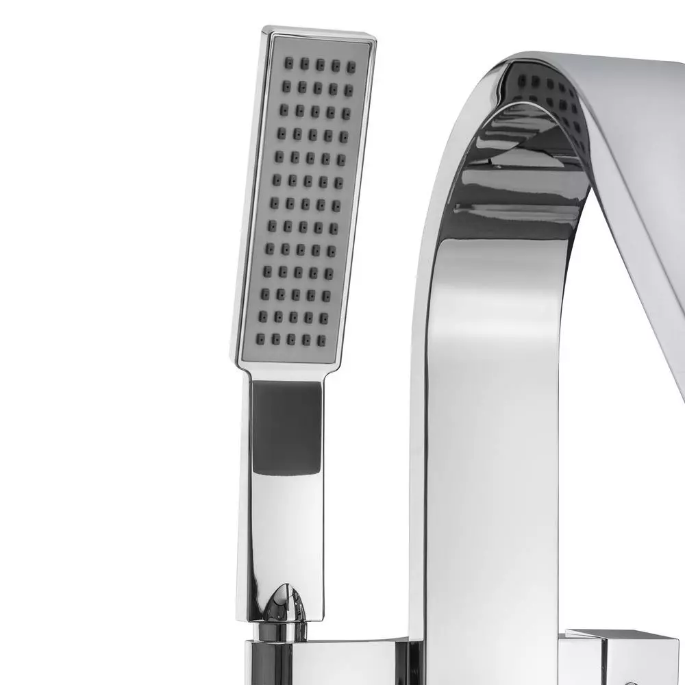 In Stock Hardwarestore Delivery 1-Handle Freestanding Floor Mount Roman Tub Faucet Bathtub Filler With Hand Shower In Chrome 8 In Stock Hardwarestore Delivery 1-Handle Freestanding Floor Mount Roman Tub Faucet Bathtub Filler With Hand Shower In Chrome - Image 6