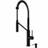 In Stock Hardwarestore Delivery Livingston Single-Handle Pull-Down Sprayer Kitchen Faucet With Soap Dispenser In Matte Black