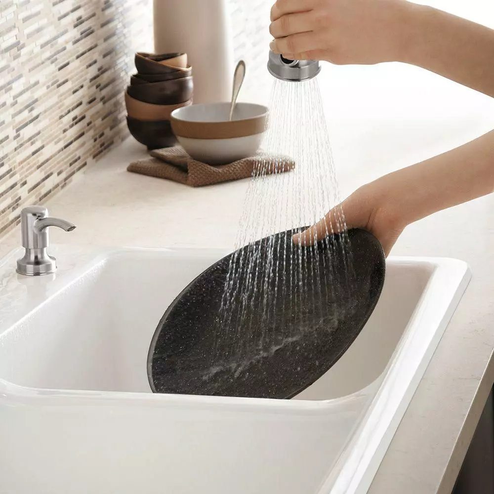 In Stock Hardwarestore Delivery Carmichael Single-Handle Pull-Down Sprayer Kitchen Faucet In Stainless Steel 11 In Stock Hardwarestore Delivery Carmichael Single-Handle Pull-Down Sprayer Kitchen Faucet In Stainless Steel - Image 9