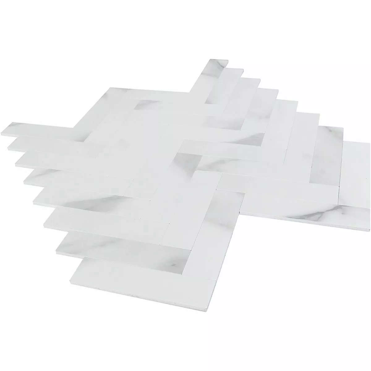 Bond Tile Easy Luxe Herringbone Calacatta 10.31 In. X 10.31 In. SPC Peel And Stick Tile (0.73 Sq. Ft. / Sheet) 8 Bond Tile Easy Luxe Herringbone Calacatta 10.31 In. X 10.31 In. SPC Peel And Stick Tile (0.73 Sq. Ft. / Sheet) - Image 6