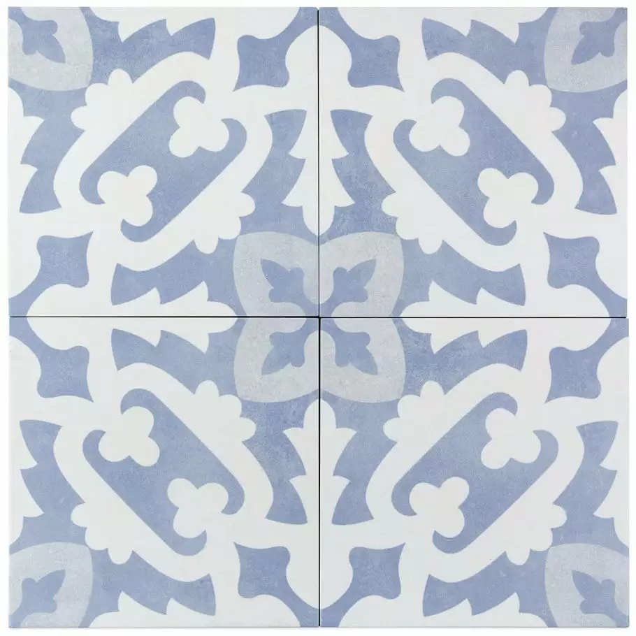 Bond Tile Moma Light Blue Encaustic 9x9 Glazed Porcelain Tile 3 Bond Tile Moma Light Blue Encaustic 9x9 Glazed Porcelain Tile