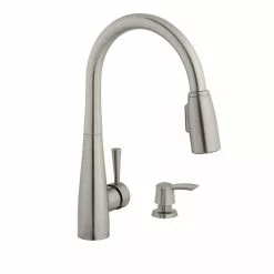 In Stock Hardwarestore Delivery 900 Series Single-Handle Pull-Down Sprayer Kitchen Faucet With Soap Dispenser In Stainless Steel -Bath and Faucet shop e6b427d34e86c12afbee6273fe47c30b 1800x1800