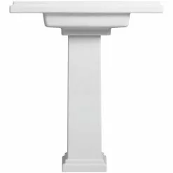 KOHLER Tresham Ceramic Pedestal Combo Bathroom Sink With Single-Hole Faucet Drilling In Black Black With Overflow Drain -Bath and Faucet shop e7307a676a645d4b482c5421a3a17921 1800x1800