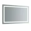 In Stock Hardwarestore Delivery Santo 48 In. W X 30 In. H Frameless Single Bathroom Mirror With LED Lighting And Mirror Defogger