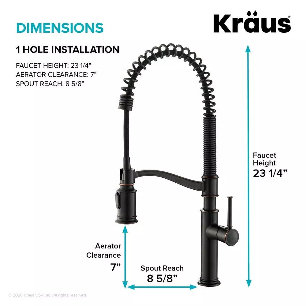 In Stock Hardwarestore Delivery Sellette Single-Handle Pull-Down Sprayer Kitchen Faucet With Dual Function Sprayhead In Oil Rubbed Bronze 7 In Stock Hardwarestore Delivery Sellette Single-Handle Pull-Down Sprayer Kitchen Faucet With Dual Function Sprayhead In Oil Rubbed Bronze - Image 5