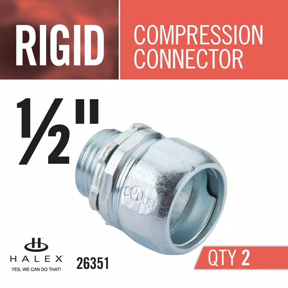 In Stock Hardwarestore Delivery 1/2 In. Rigid Compression Connector (2-Pack) 6 In Stock Hardwarestore Delivery 1/2 In. Rigid Compression Connector (2-Pack) - Image 4