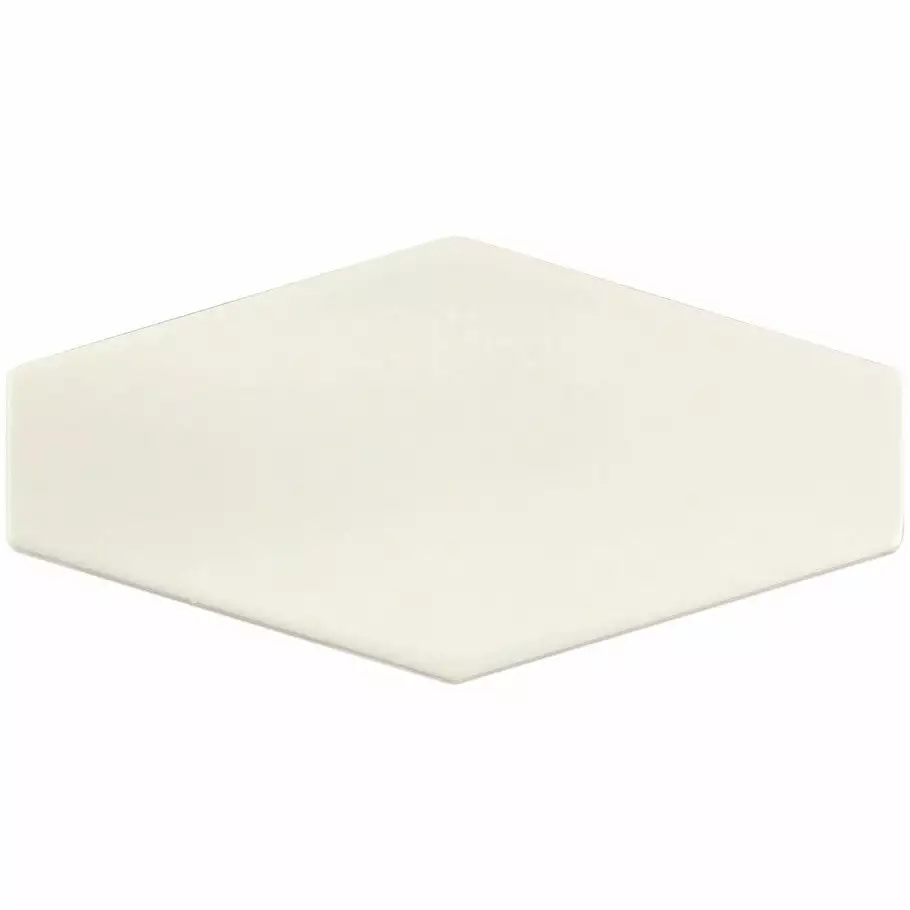 Bond Tile Midland Hexagon Vanilla 4 In. X 8 In. Glazed Ceramic Tile Sample 3 Bond Tile Midland Hexagon Vanilla 4 In. X 8 In. Glazed Ceramic Tile Sample